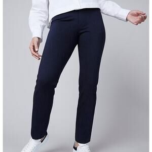 SPANX Perfect Pant Slim Straight Navy Stripe Classic Workwear Trousers 3X TALL